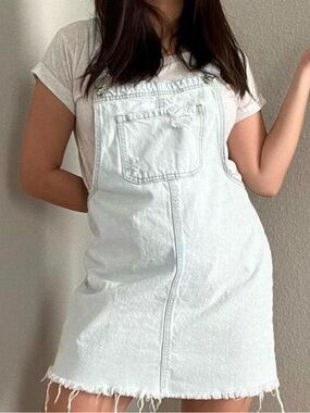 wild fable Light Blue Denim Pinafore Dress
